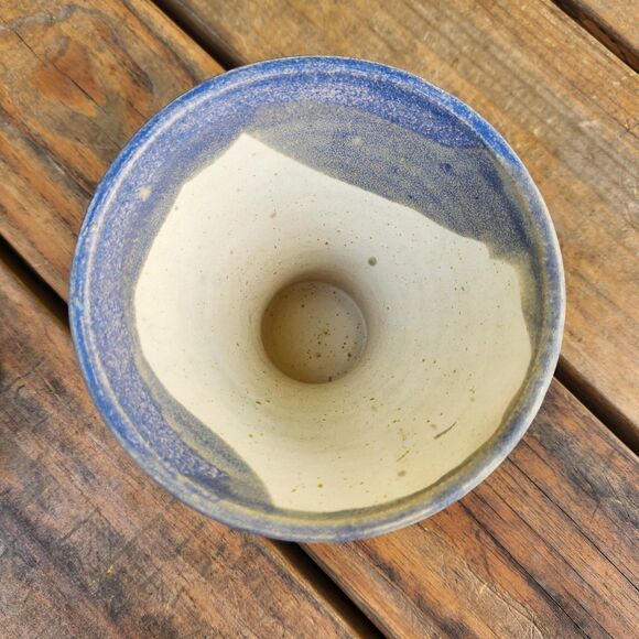 Studio Art Pottery Vase Hand Thrown Stoneware Drip Glaze Nature Inspired Earthen - Picture 7 of 9